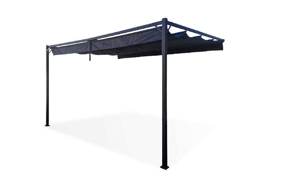 Pérgola/Cenador Adosado NOOSA 4m X 3m Gris Antracita