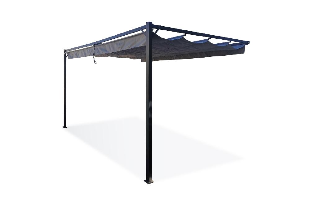 Pérgola/Cenador Adosado NOOSA 4m X 3m Gris Claro