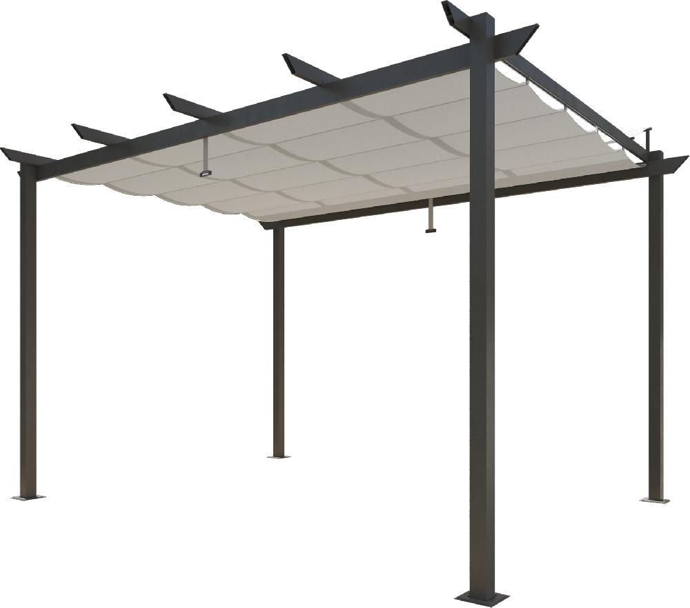 Pérgola De Aluminio NATERIAL Omega Antracita De 400x282 Cm