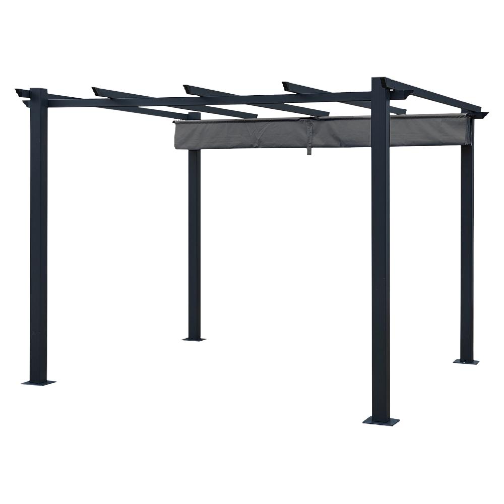 Pérgola Independiente 3 × 3m CASSIS Gris Estructura De Aluminio