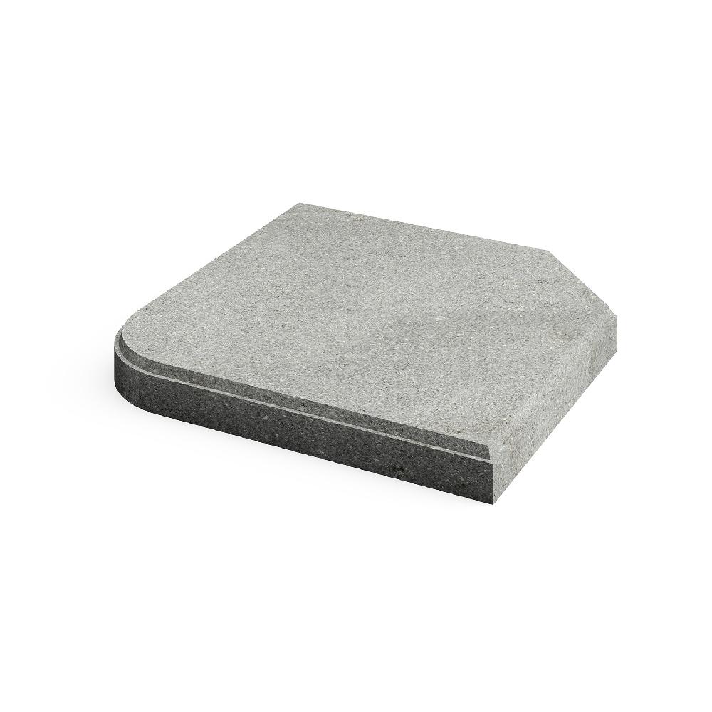 Pie de parasol (1/4) cuadrado de hormigón de 25 kg antracita