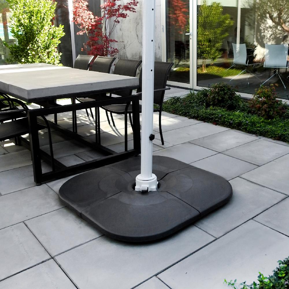 Pie De Parasol (1/4) Cuadrado De Hormigón De 35 Kg Antracita
