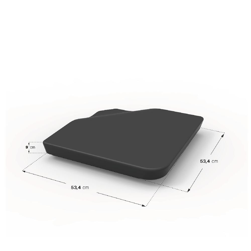 Pie De Parasol (1/4) Cuadrado De Polietileno De 20-32 Kg Antracita