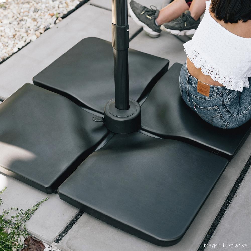 Pie De Parasol 1/4 Rellenable Clover 20L Antracita