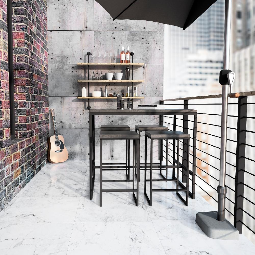 Pie De Parasol Alf Rectangular De Hormigón De 15 Kg Gris