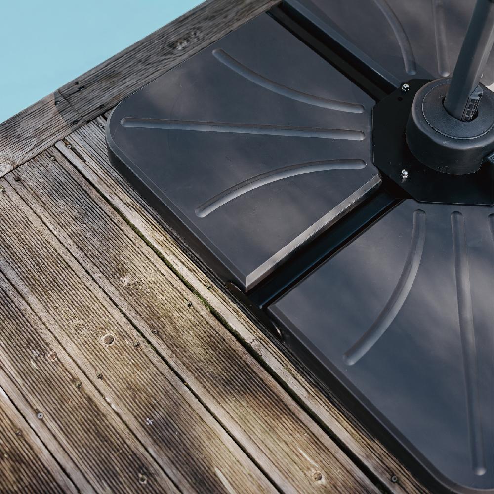 Pie De Parasol Cuadrado De Hormigón De 25 Kg