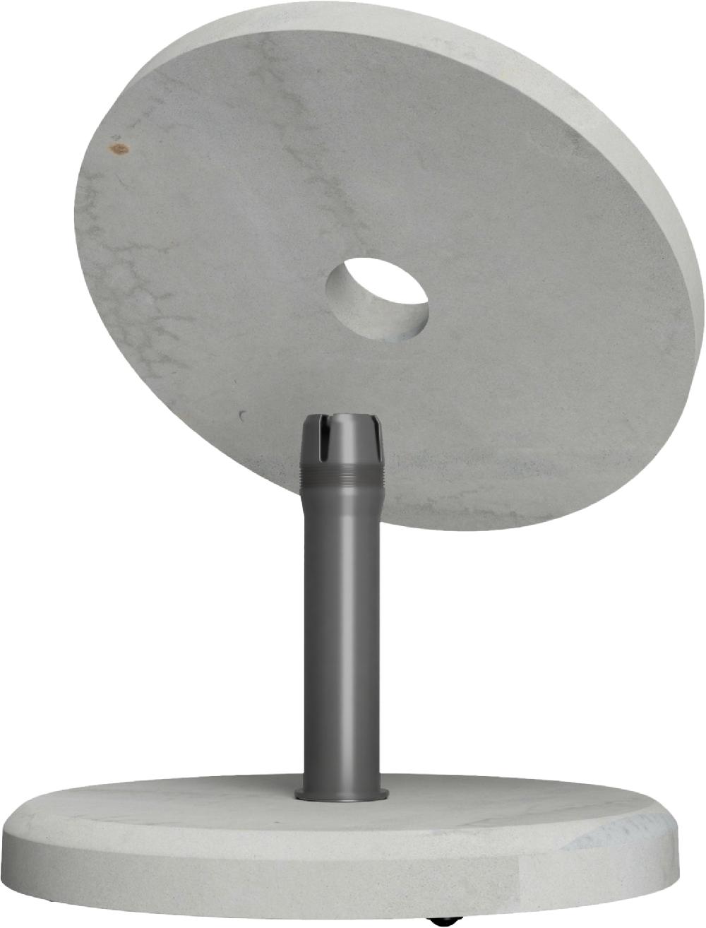 Pie De Parasol De Hormigón Gris Con 4 Ruedas Halter 30 Kg