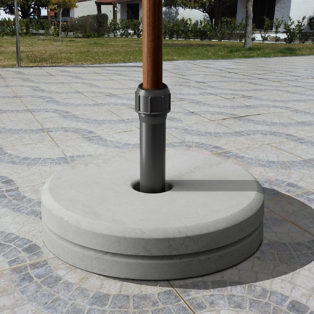 Pie De Parasol De Hormigón Gris Halter 30 Kg