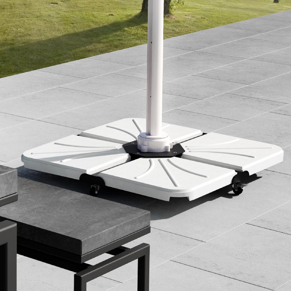 Pie De Parasol Gomo Cuadrado De Cemento De 26 Kg