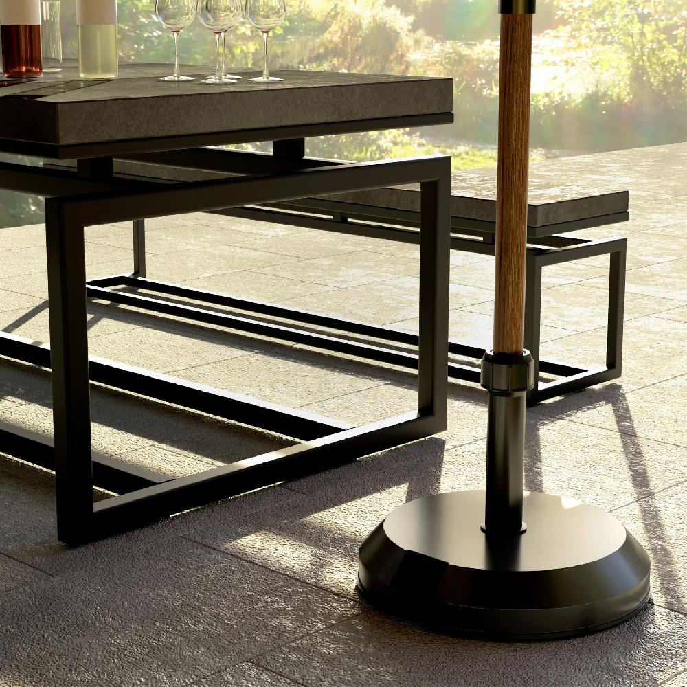 Pie De Parasol Redondo De Hormigón De 29 Kg Antracita