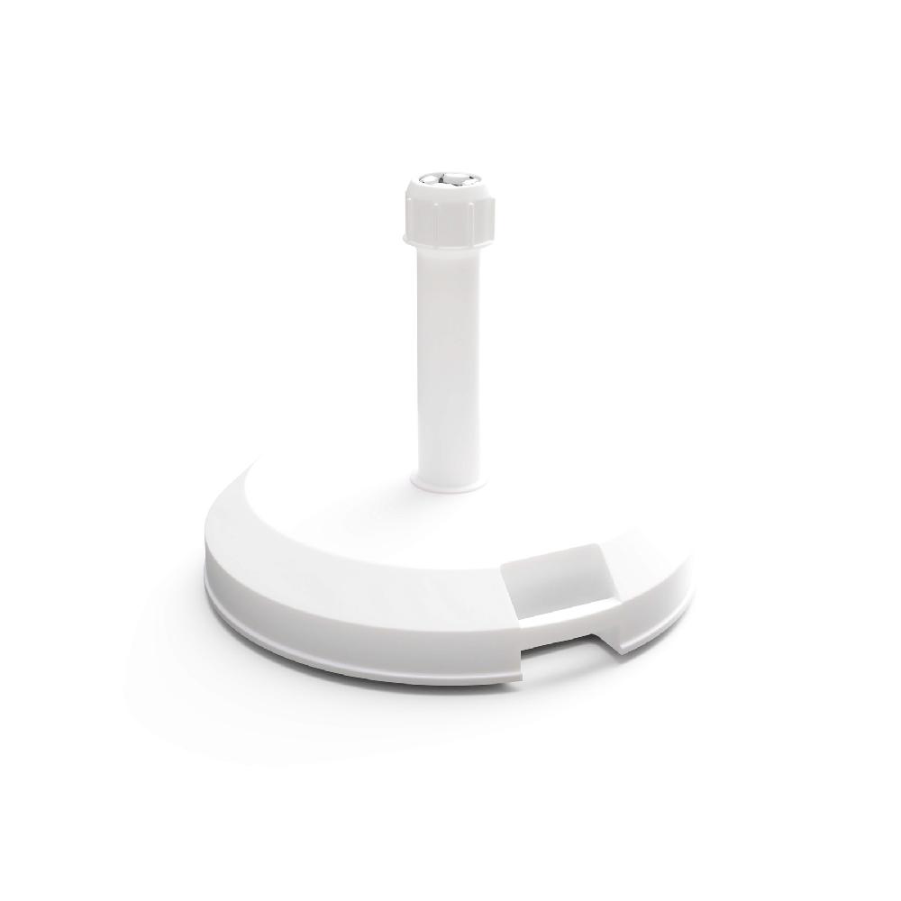 Pie de parasol redondo de hormigón de 29 kg blanco