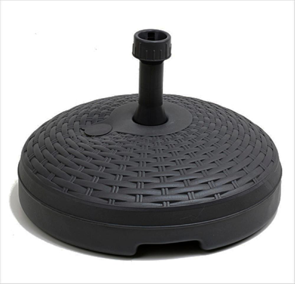 Pie de parasol redondo de polipropileno antracita rellenable de 20L