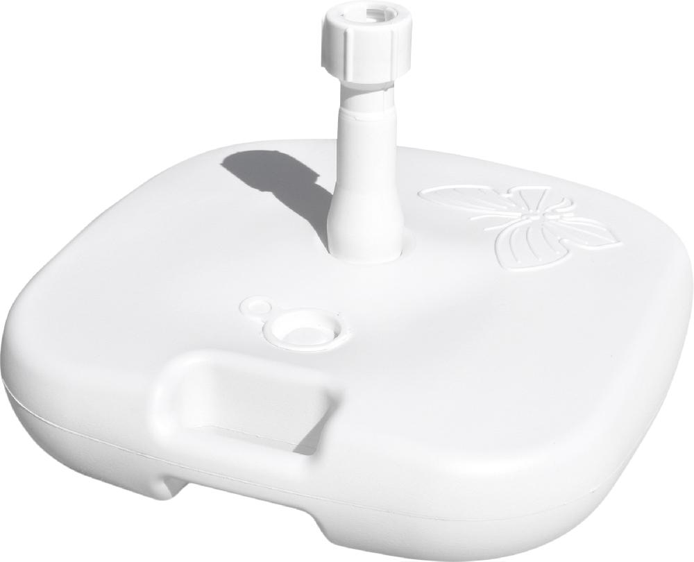 Pie de parasol rellenable Papilon blanco 16L