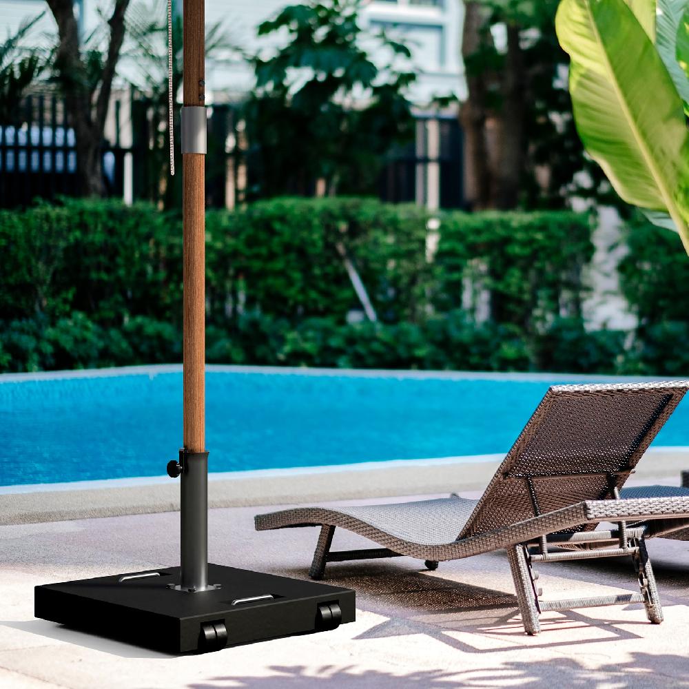 Pie De Parasol Stealth Cuadrado De Hormigón De 47 Kg