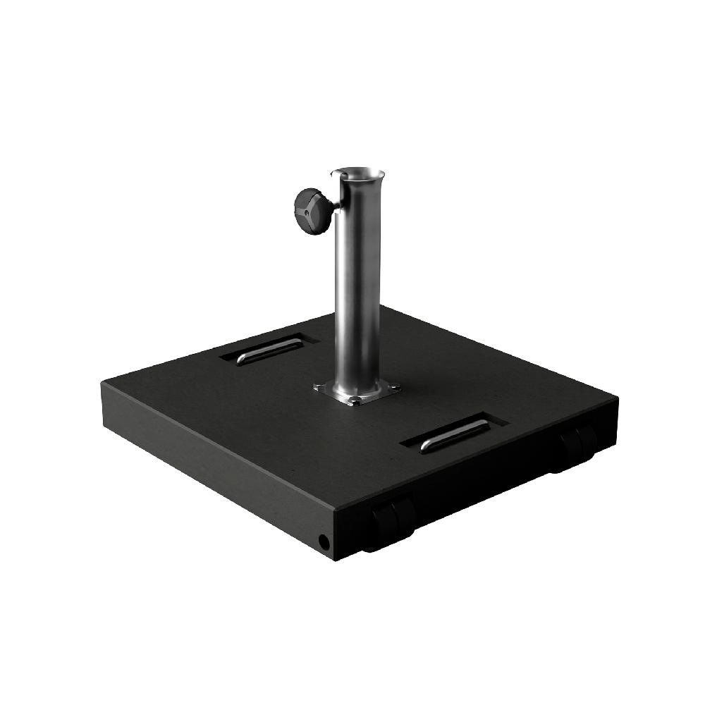 Pie de parasol Stealth cuadrado de hormigón de 47 kg