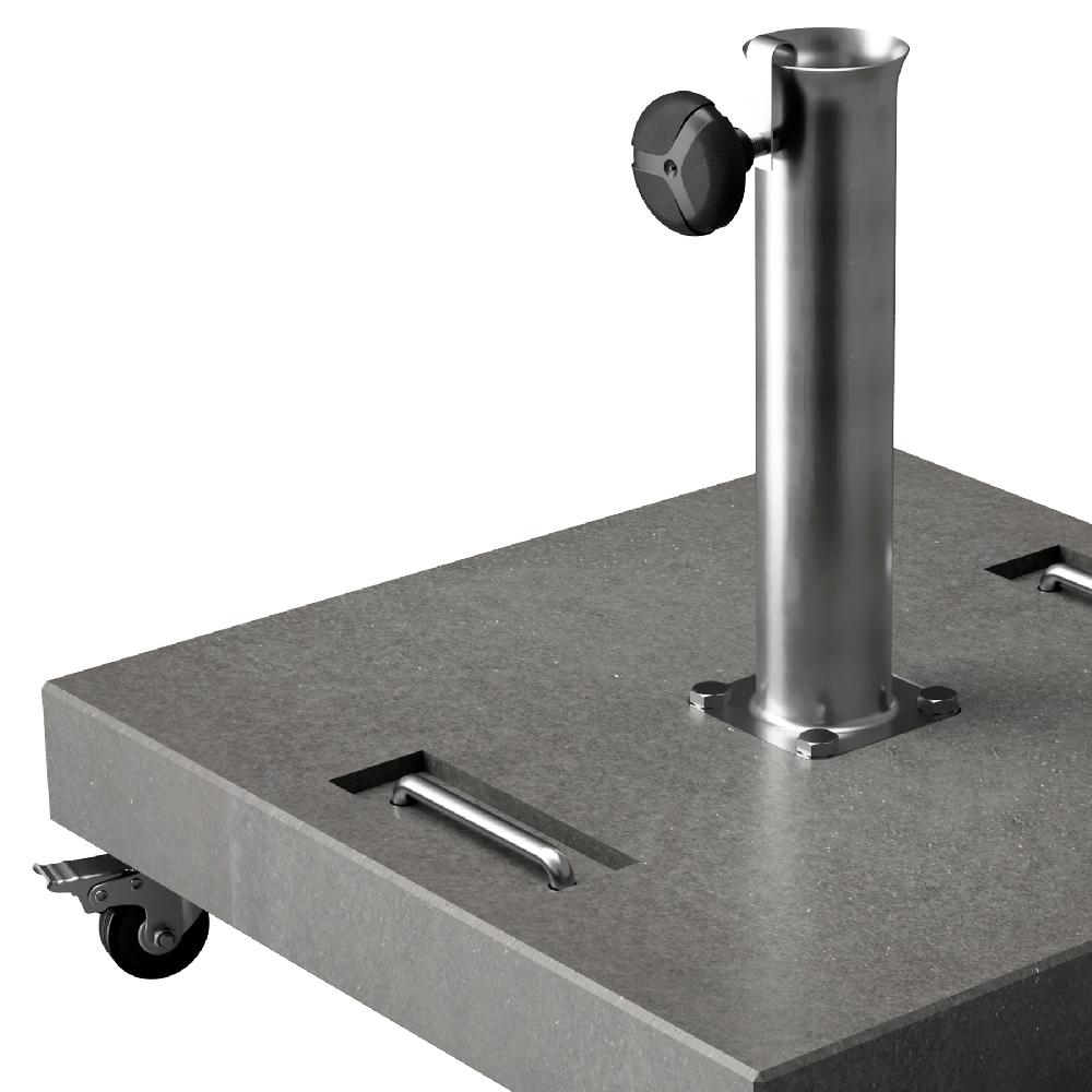 Pie De Parasol Stealth Cuadrado De Hormigón De 50 Kg