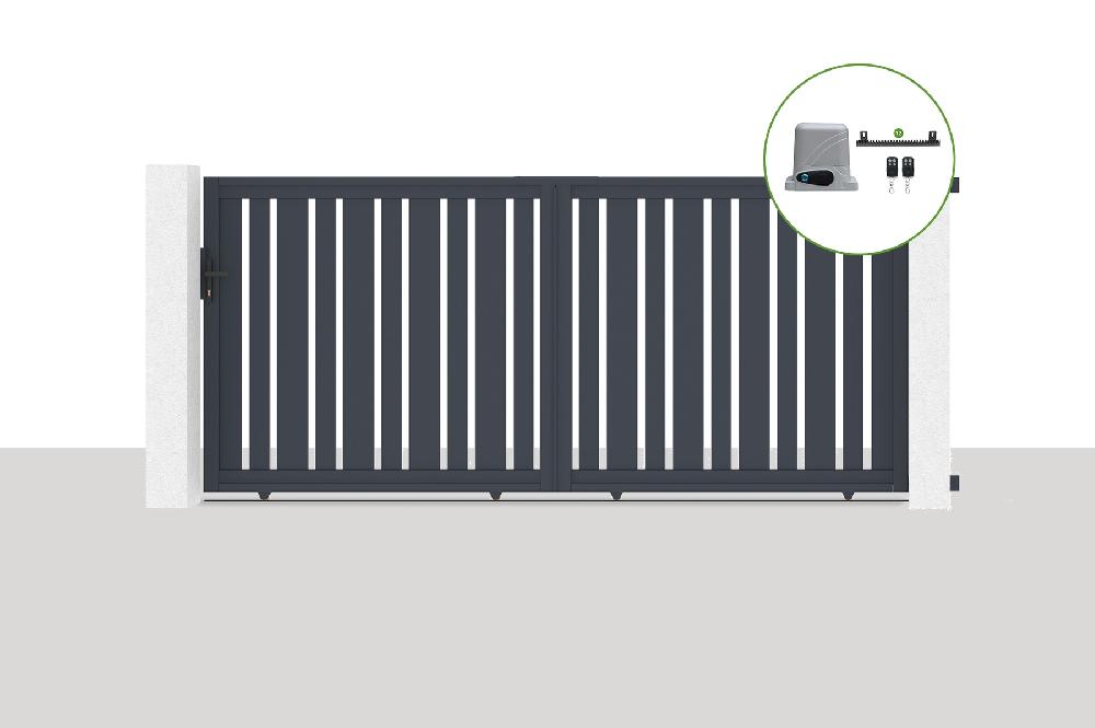 Portón corredero eléctrico 3 5x1 6m motorización VEYMONT + RANGER C300