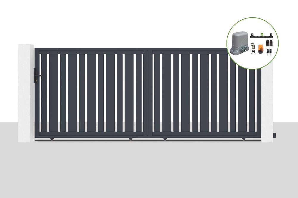 Portón corredero eléctrico 4x1 6m VEYMONT + motorización TANKER C600