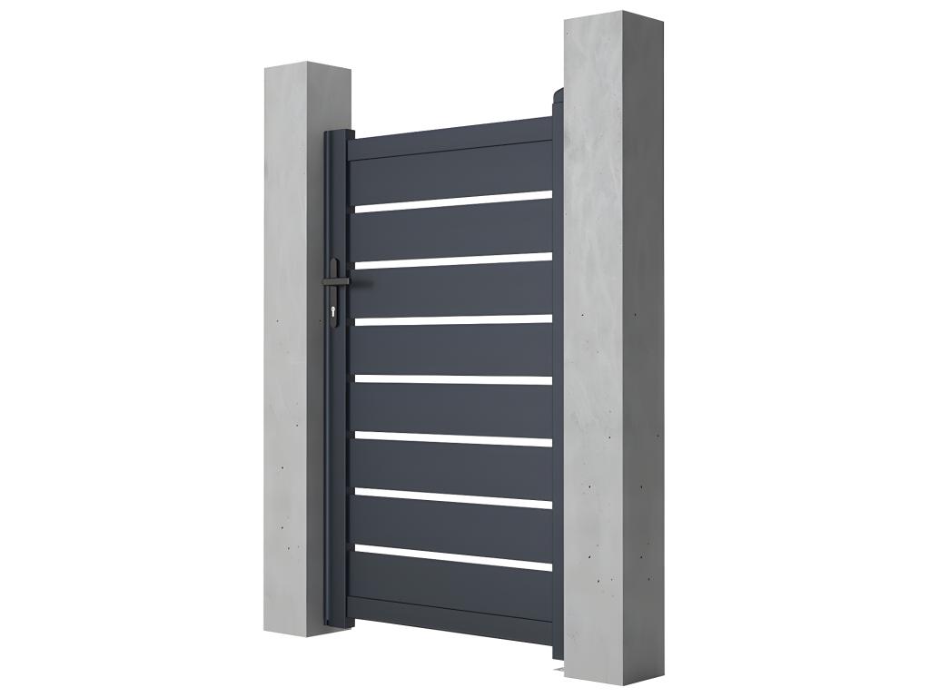 Portón De Aluminio Color Antracita PRIMO - Ancho 100 X Alt. 166 Cm