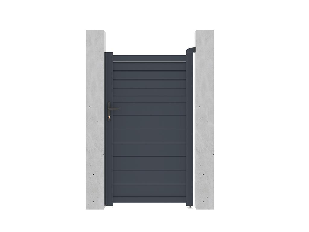 Portón De Aluminio Persiana Ancho 103 X Alt. 181 Cm Antracita VIAZO