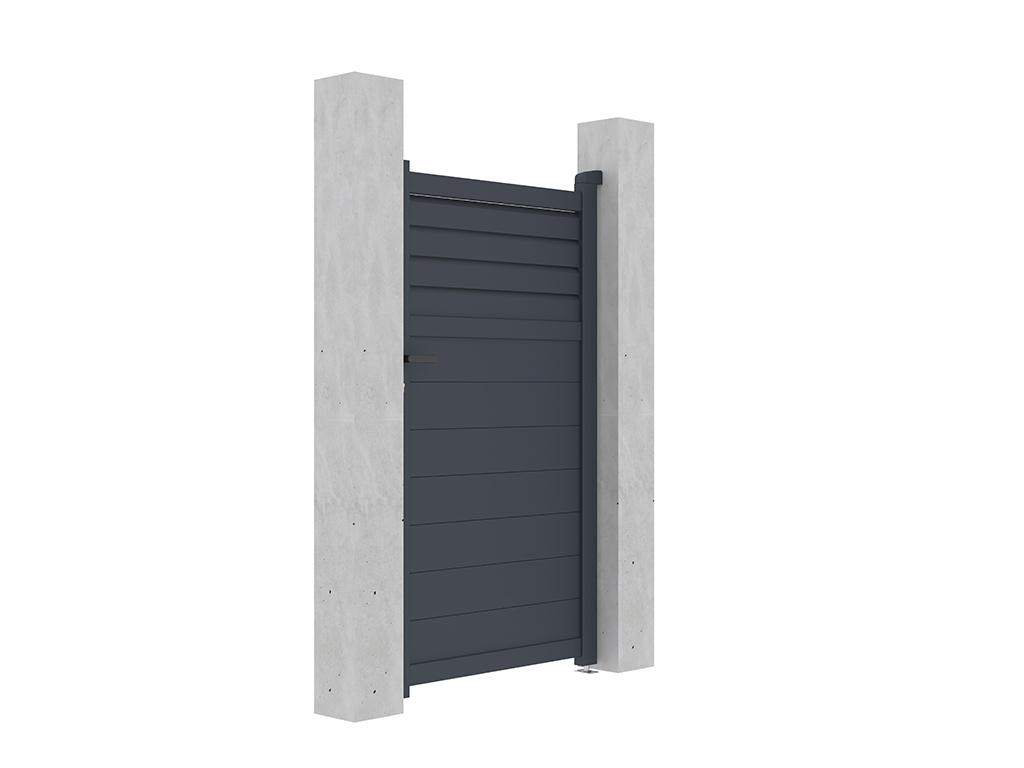 Portón De Aluminio Persiana Ancho 103 X Alt. 181 Cm Antracita VIAZO