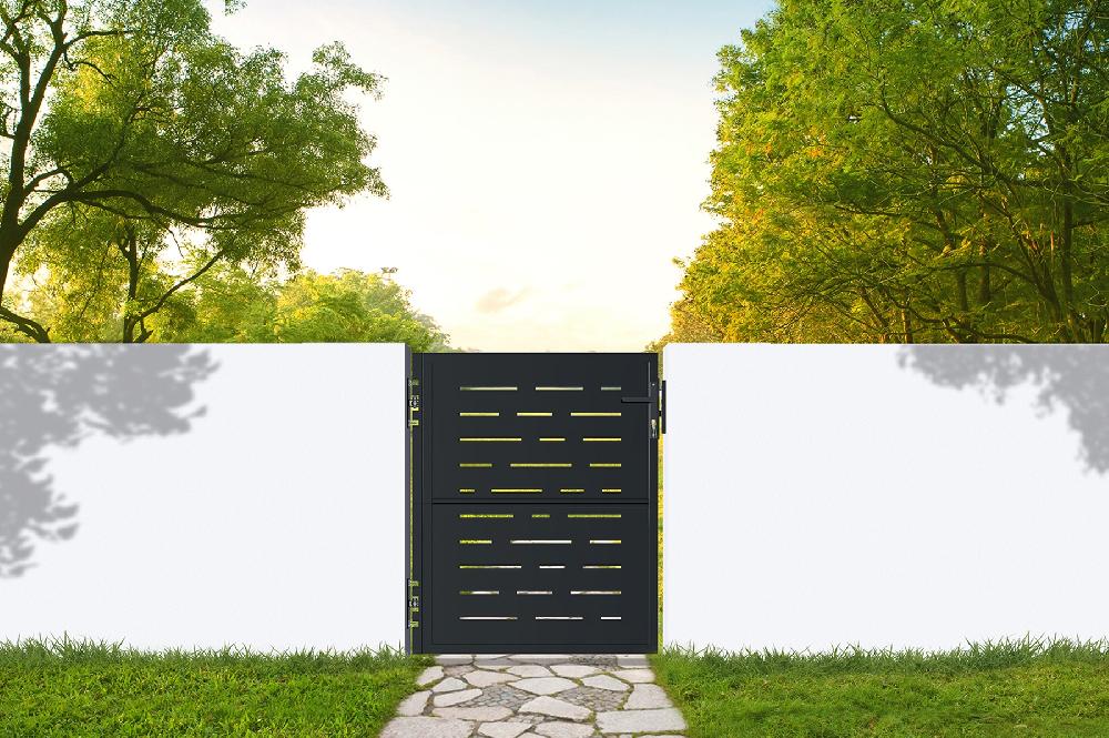 Portón de hierro 1x1 2m NALI ARLBERG NEGRO MATE