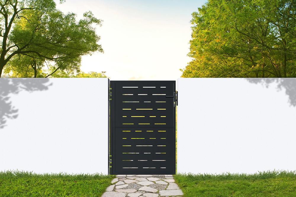 Portón de hierro 1x1 4m NALI ARLBERG NEGRO MATE