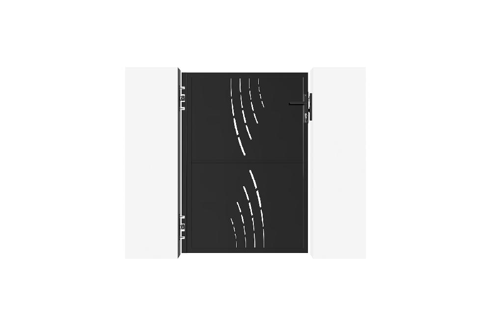 Portón De Hierro 1x1 4m NALI VELETA NEGRO MATE