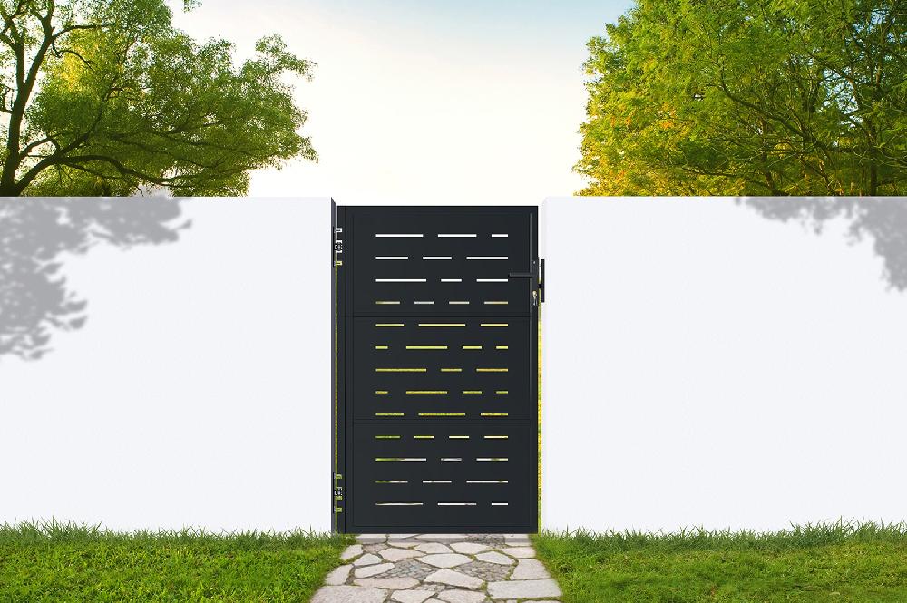 Portón de hierro 1x1 6m NALI ARLBERG NEGRO MATE