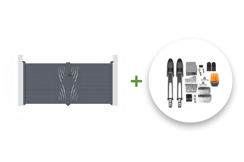 Portón eléctrico abatible VELETA 300B160 + motor TANKER B700