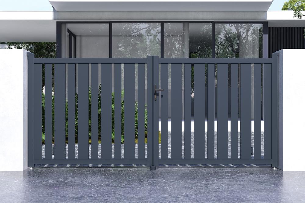 Portón Eléctrico Batiente 3 5x1 6m VEYMONT + HICKER B200 Motorización