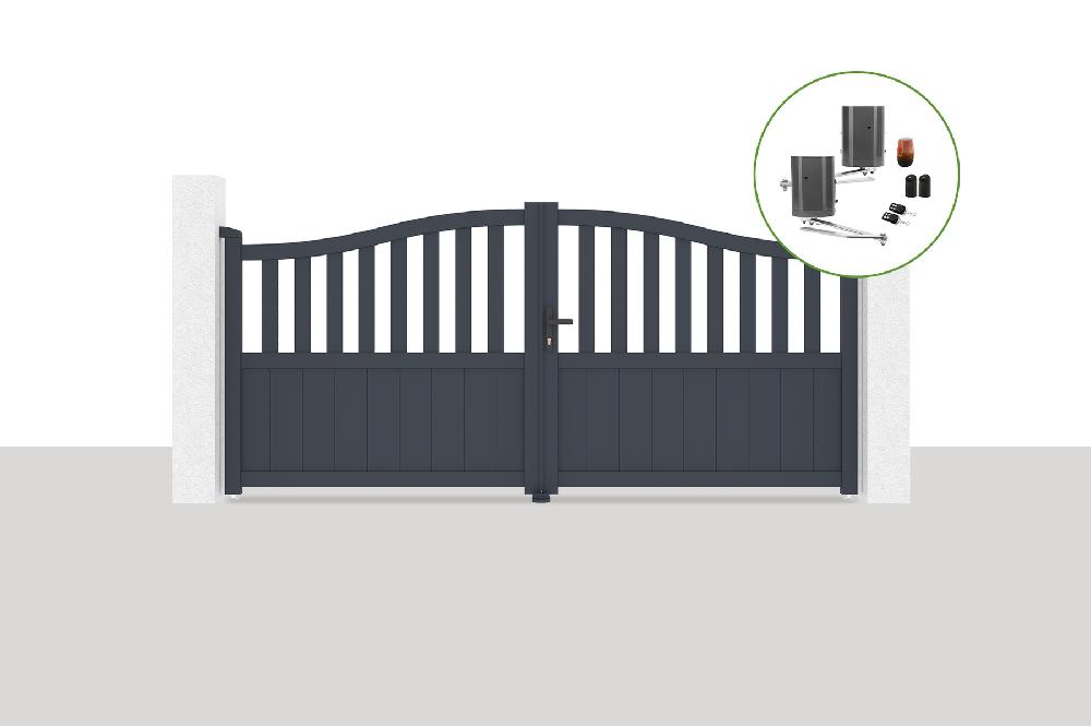 Portón eléctrico batiente 3x1 4m MEIJE + BUNKER B500 motorización