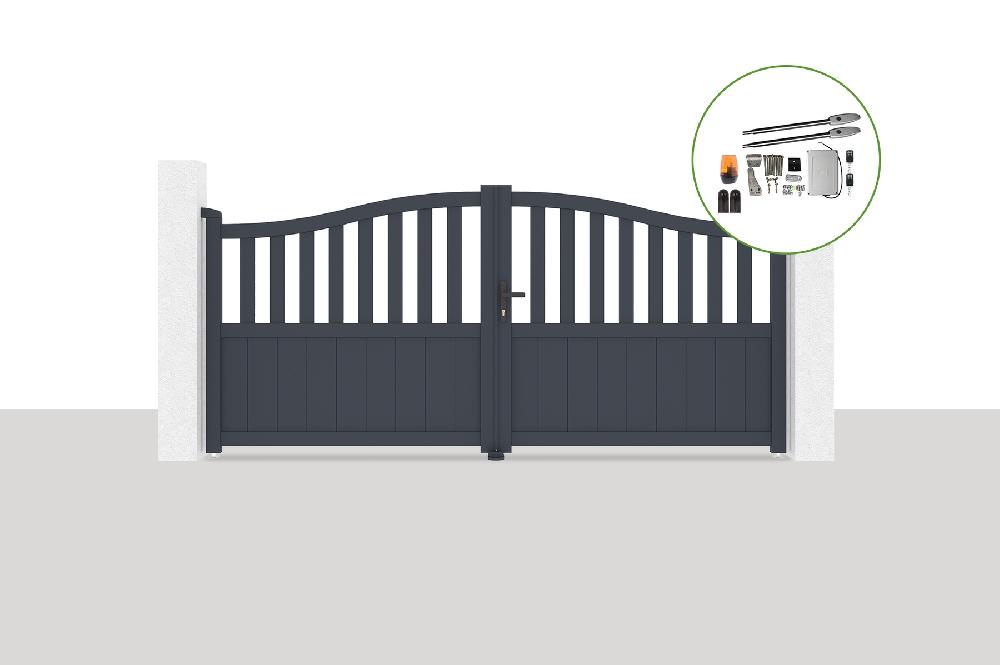 Portón eléctrico batiente 3x1 4m MEIJE + TANKER B250 motorización