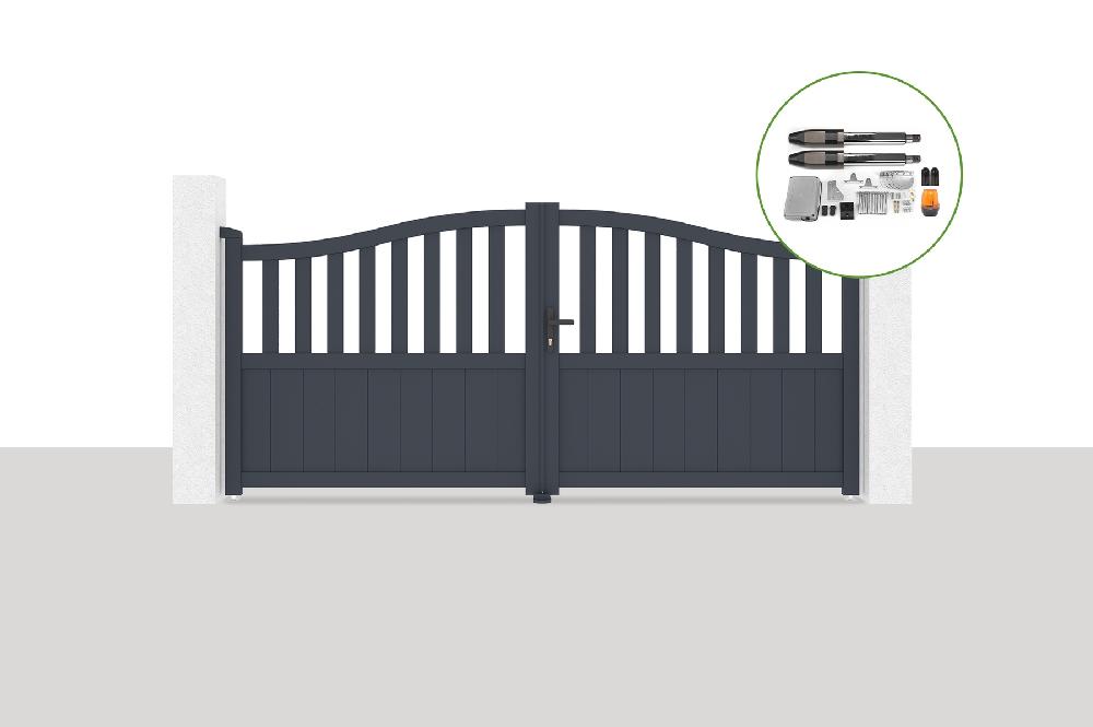 Portón eléctrico batiente 3x1 4m MEIJE + TANKER B700 motorización