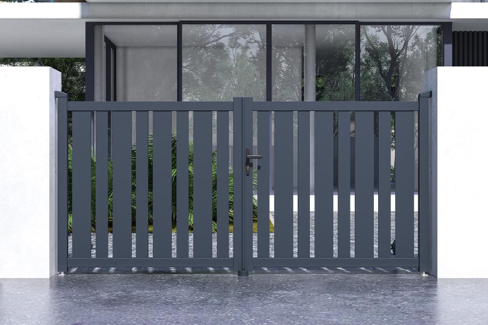 Portón Eléctrico Batiente 3x1 4m VEYMONT + Motorización HICKER B200