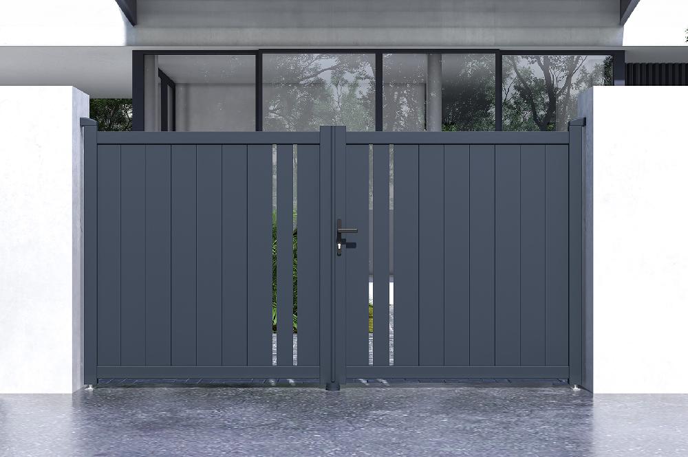 Portón Eléctrico Batiente 3x1 6m GIONA + Motorización HICKER B200