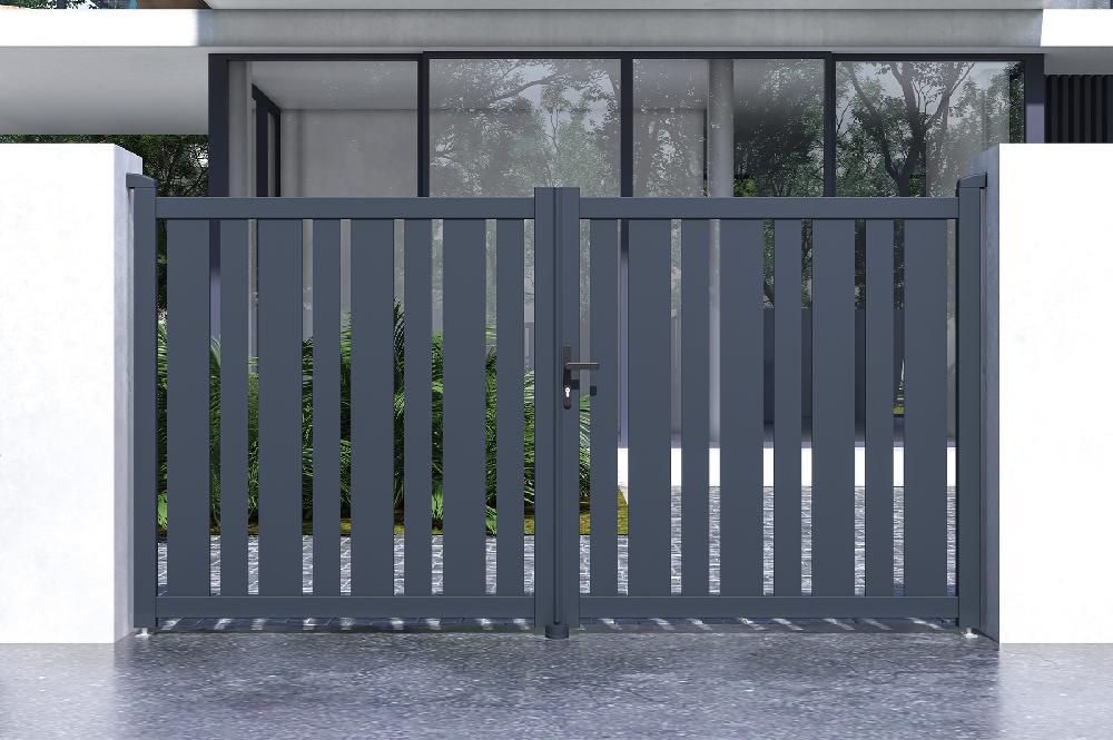 Portón Eléctrico Batiente 3x1 6m VEYMONT + HICKER B200 Motorización