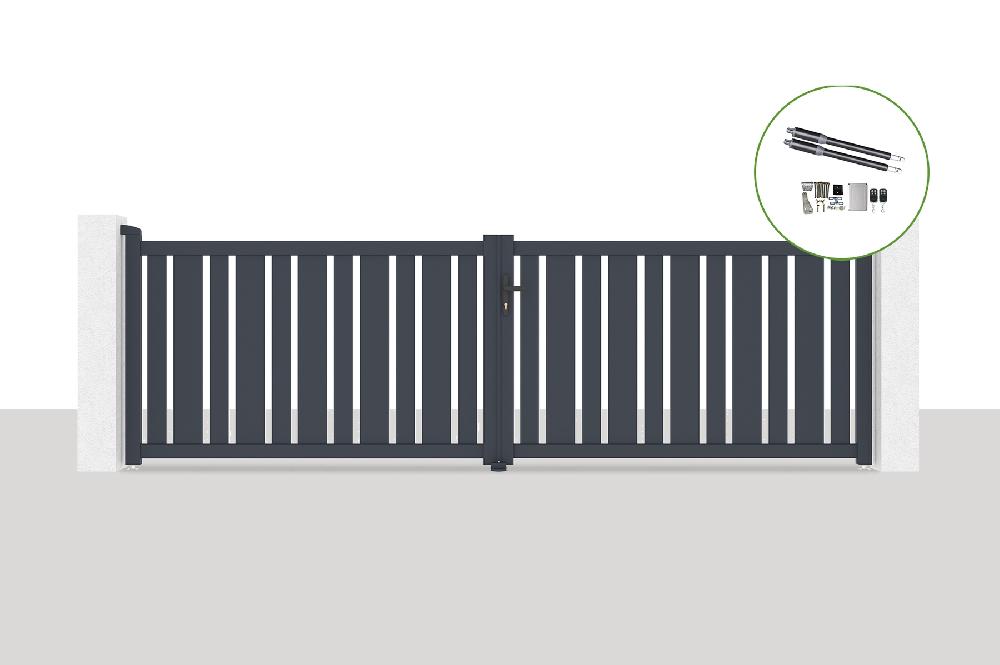 Portón eléctrico batiente 4x1 2m VEYMONT + RANGER B150 motorización