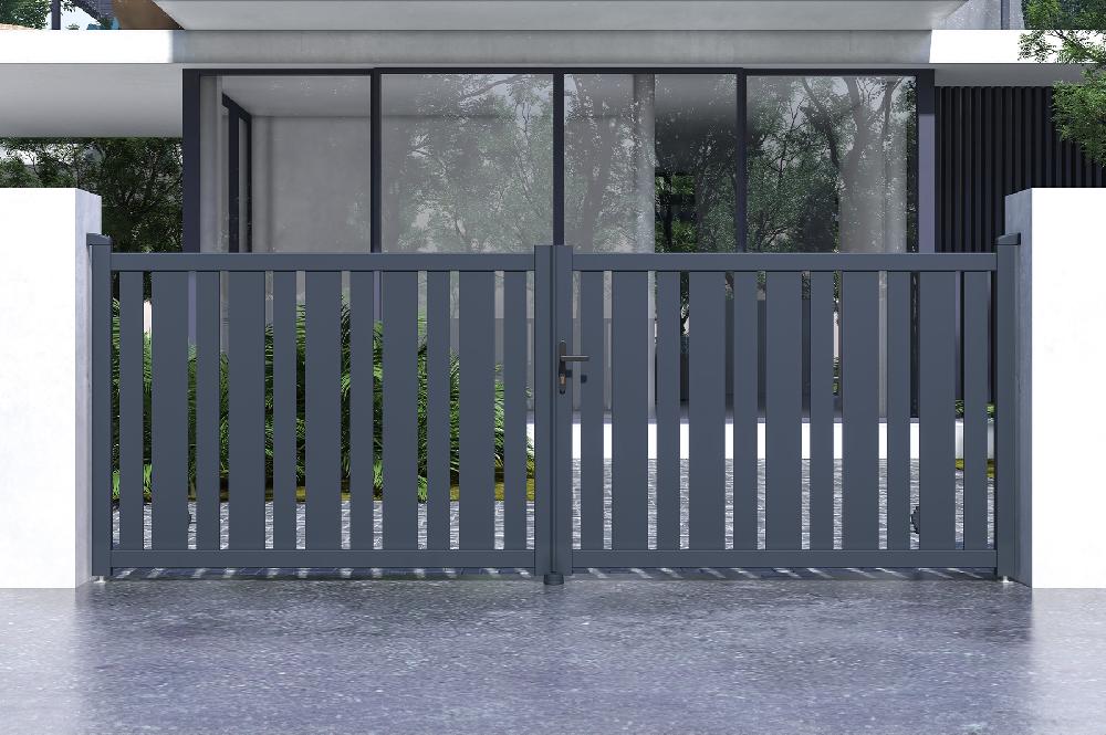 Portón Eléctrico Batiente 4x1 4m VEYMONT + Motorización HICKER B200