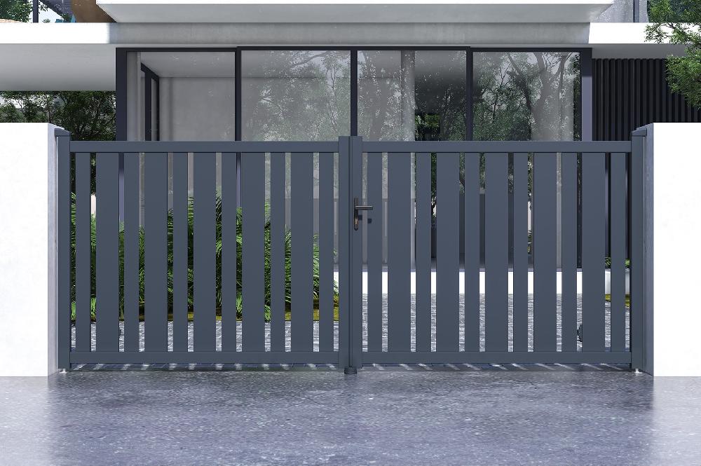 Portón Eléctrico Batiente 4x1 6m VEYMONT + Motorización HICKER B200