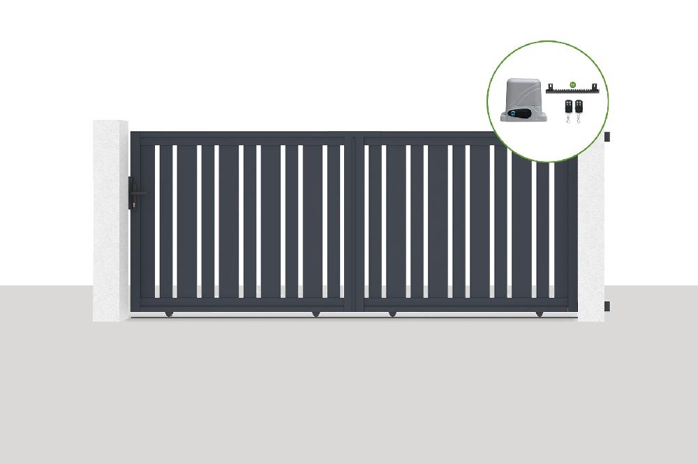 Portón eléctrico corredero 3 5x1 4m VEYMONT + RANGER C300 motorización