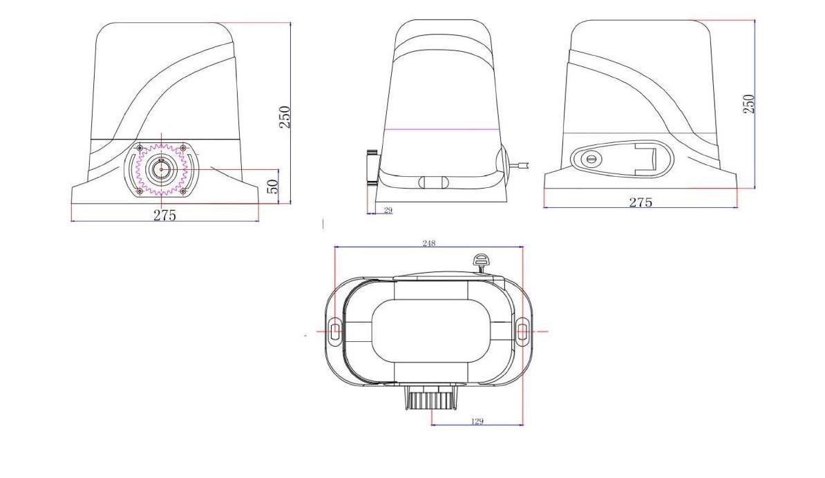 Portón Eléctrico Corredero 3 5x1 6m GIONA + Motorización RANGER C300