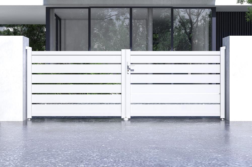 Puerta Abatible 3 5m VOGEL H.120 Aluminio Blanco