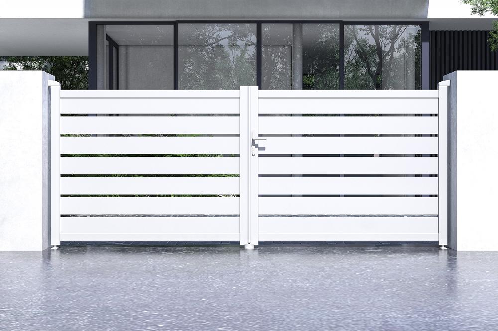 Puerta Abatible 3 5m VOGEL H.140 Aluminio Blanco