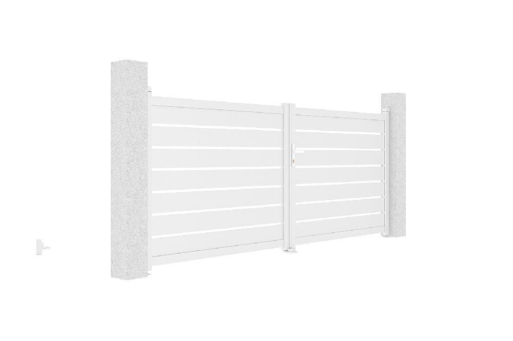 Puerta Abatible 3 5m VOGEL H.140 Aluminio Blanco