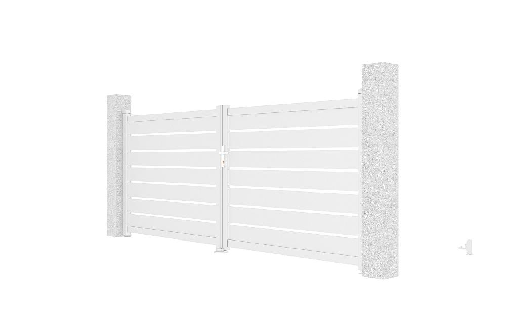 Puerta Abatible 3 5m VOGEL H.140 Aluminio Blanco