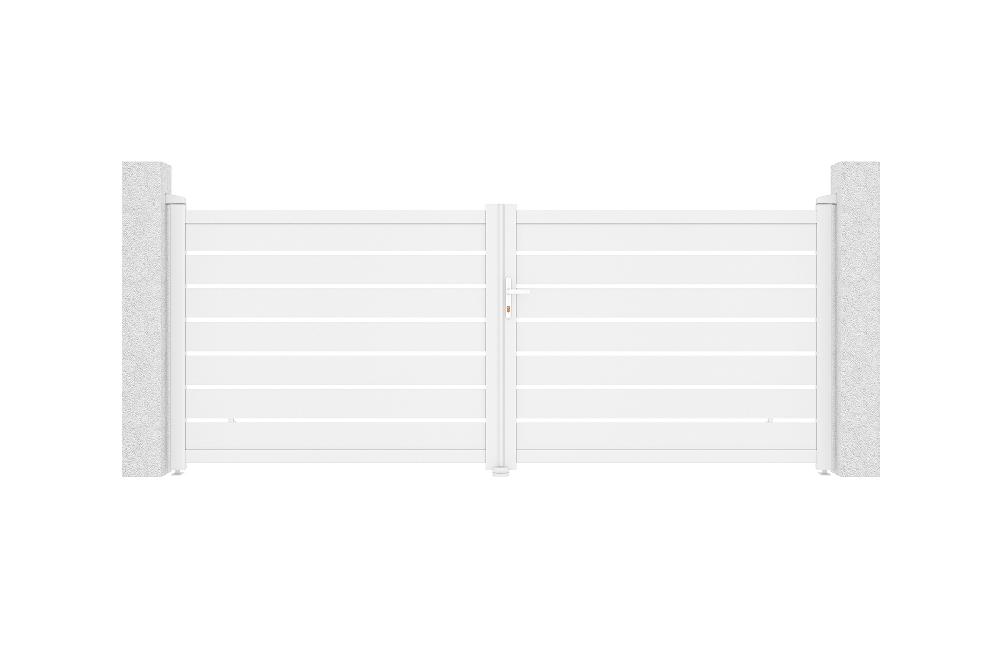 Puerta abatible 3 5m VOGEL H.140 aluminio blanco