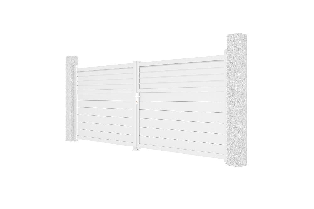 Puerta Abatible 4m CARPATIA H.160 Aluminio Blanco