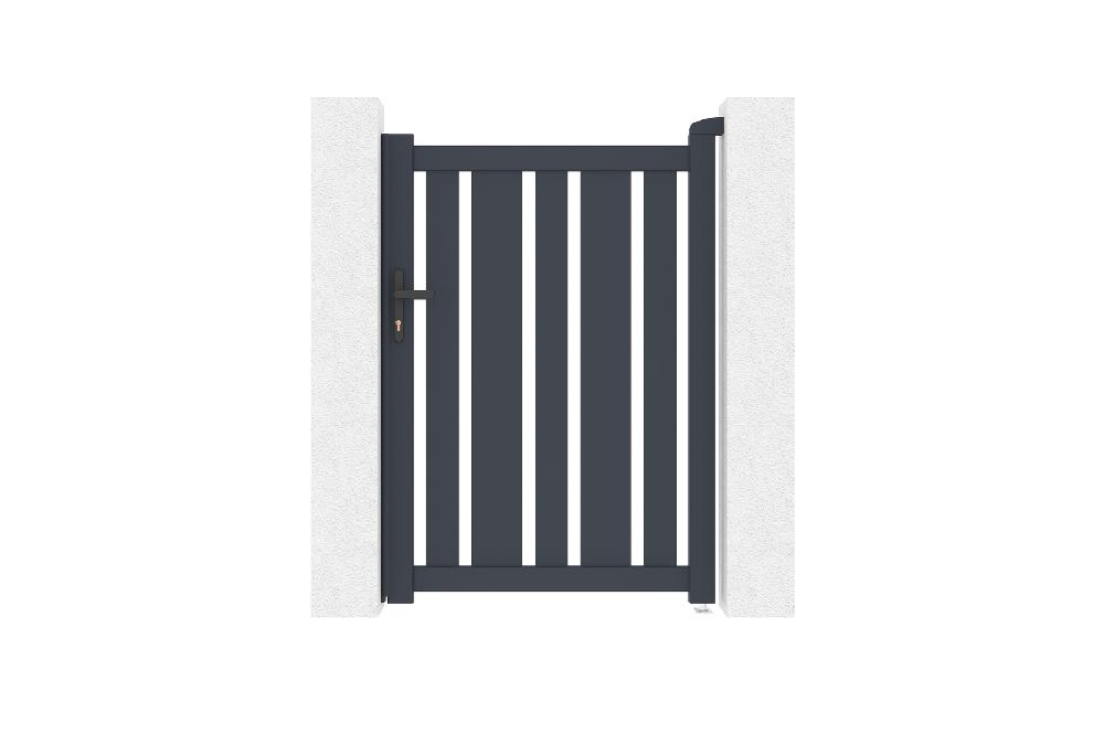 Puerta Abatible 4x1 4m VEYMONT + Puerta 1m VEYMONT H.1 4m Gris