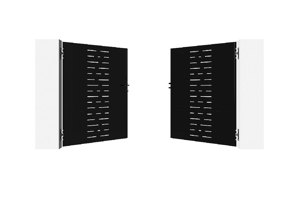 Puerta Abatible De Hierro 3x1 8m NALI ARLBERG NEGRO MATE